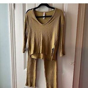 Free people beach matching cozy lounge set